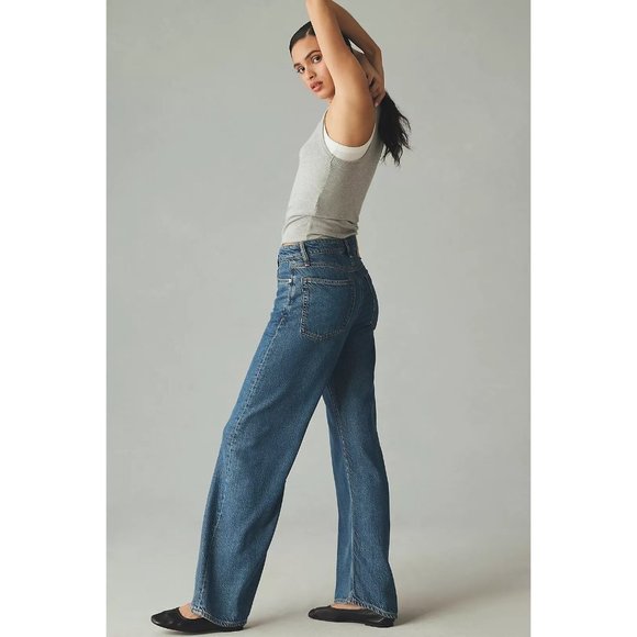 RELISTED RAG & BONE Logan Mid-Rise Featherweight Wide-Leg Jeans in Lily - NWT - Picture 6 of 11